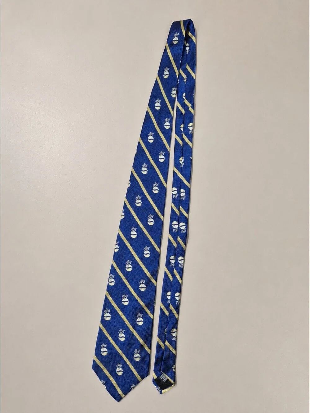 Vintage 1998 Pepsi Centennial Men’s Silk Tie 1898–1998 Blue Gold Logo